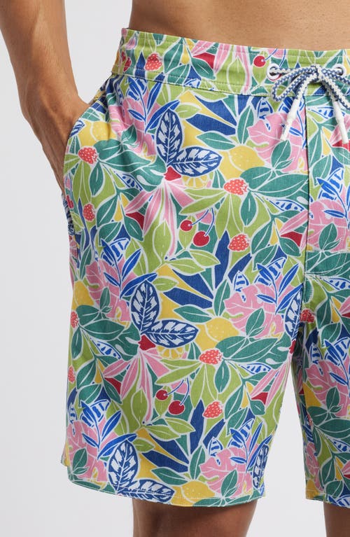 Johnnie-o Zest 7-inch Floral Swim Trunks In Lake