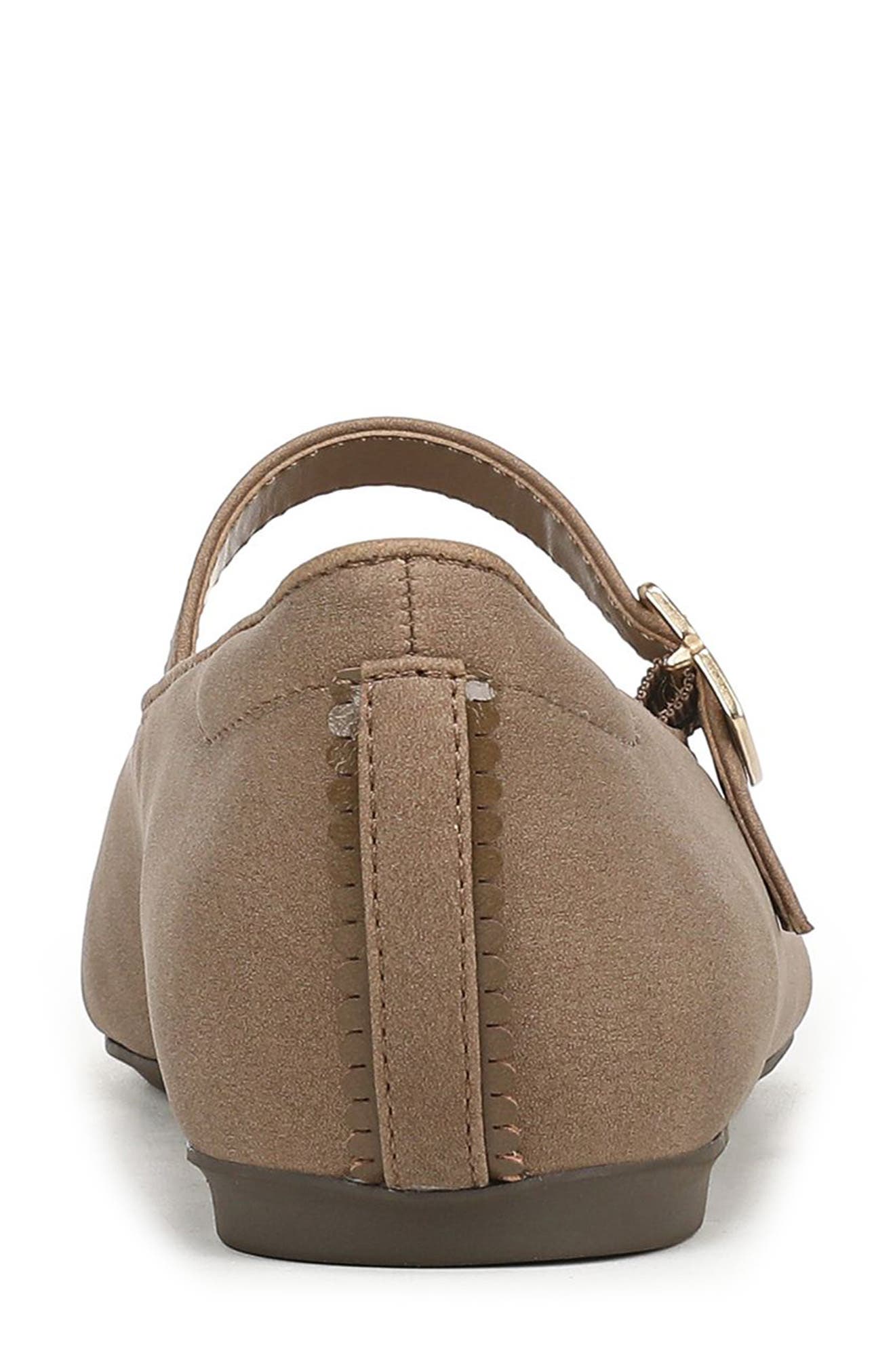 Wexley Mary Jane Ballet Flat, Alternate, color, WOODSMOKE BROWN FAUX LEATHER