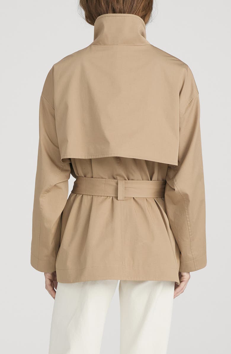 FRAME The Short Field Trench Coat, Alternate, color, Khaki