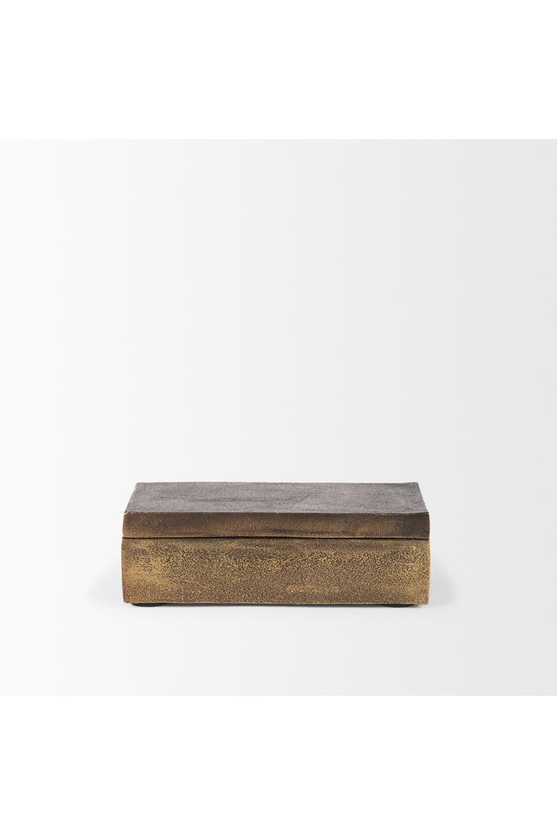 Porschia Metal Decorative Box, Alternate, color, Gold