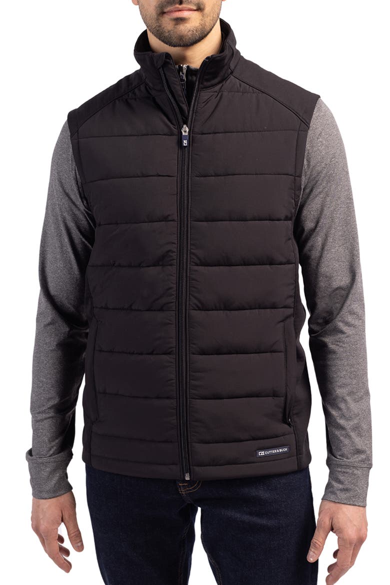 Evoke Hybrid Softshell Vest, Main, color, BLACK
