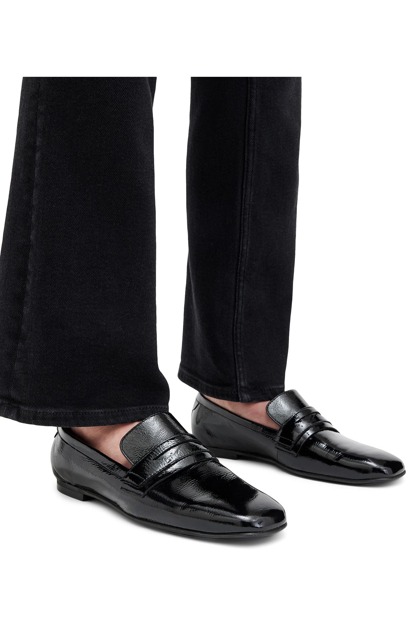 AllSaints Sasha Penny Loafer, Alternate, color, 