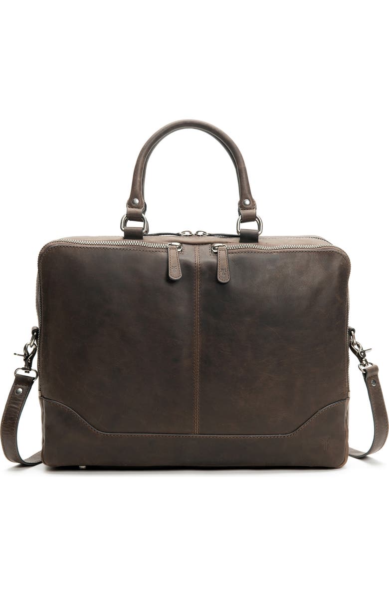 Frye Logan Leather Briefcase, Main, color,
