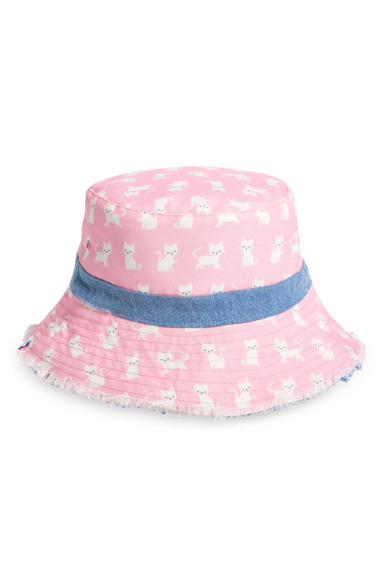 mimish Kids' Reversible Bucket Hat, Alternate, color, Kittens