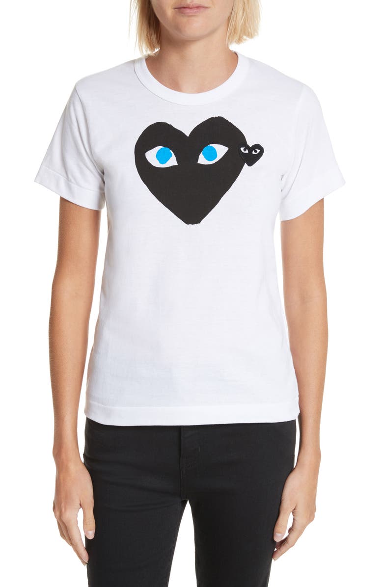 Comme des Garçons PLAY Heart Tee, Main, color, 
