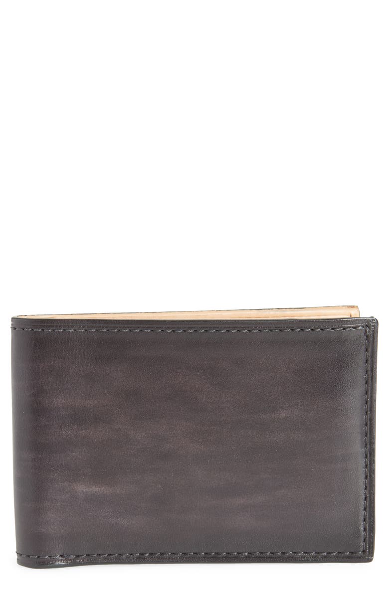 Magnanni Slim Leather Bifold Wallet, Main, color, Grey