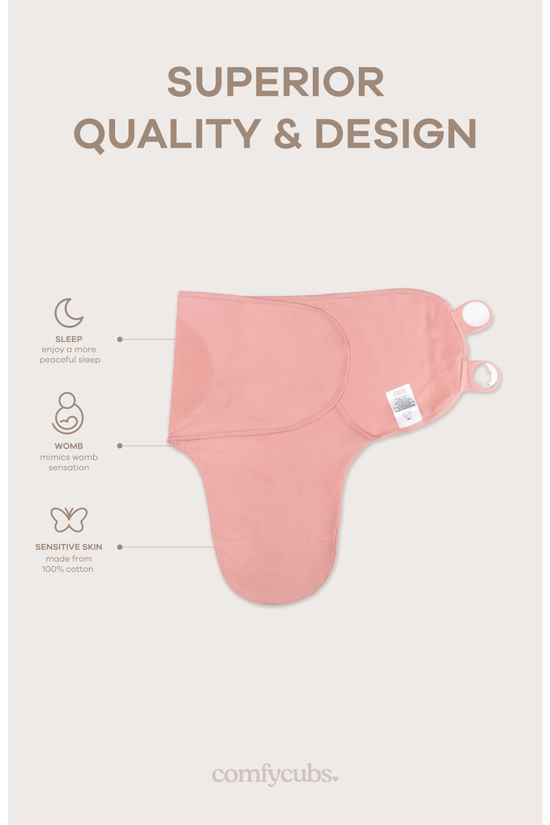 Easy Swaddle Blankets - Pack of 3, Alternate, color, Blush, Mauve, Mulberry