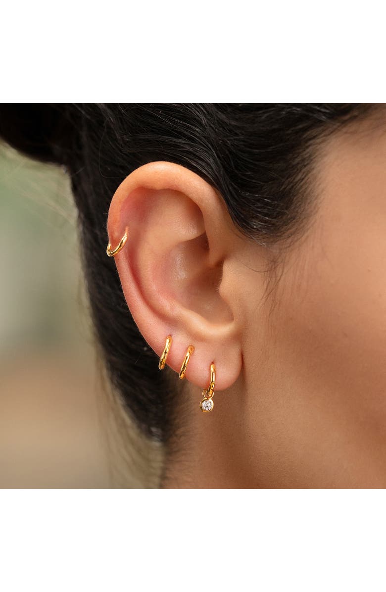 Monica Vinader MV Siren<sup>™</sup> Muse Mini Huggies, Alternate, color, Yellow Gold