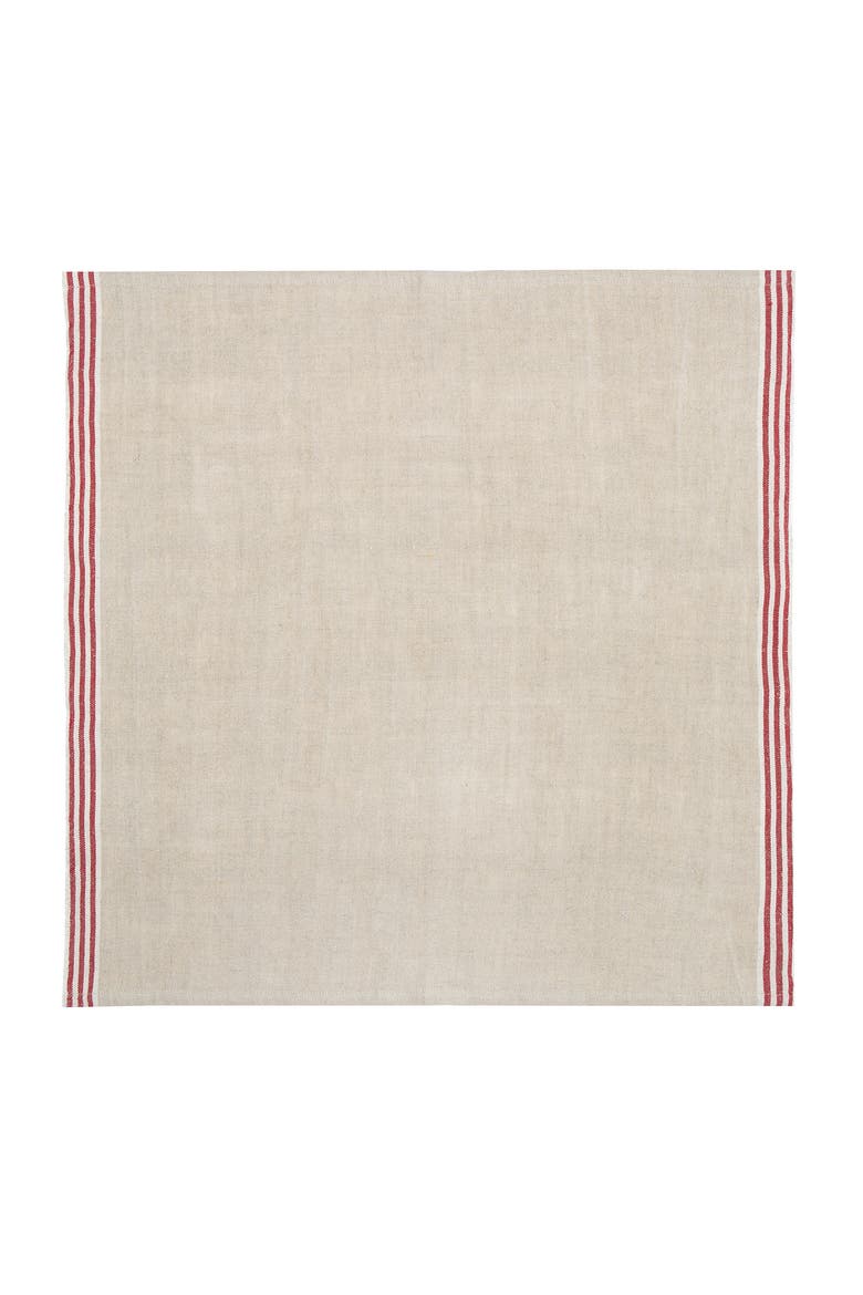 Alsace Napkins - Set of 4, Alternate, color, Natural, Red 20" x 20"