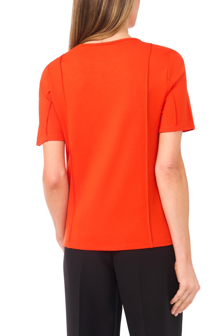 Princess Seam Short Sleeve Top, Alternate, color, POINCIANA