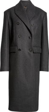 TOTEME Broad Double Breasted Recycled Wool Blend Coat