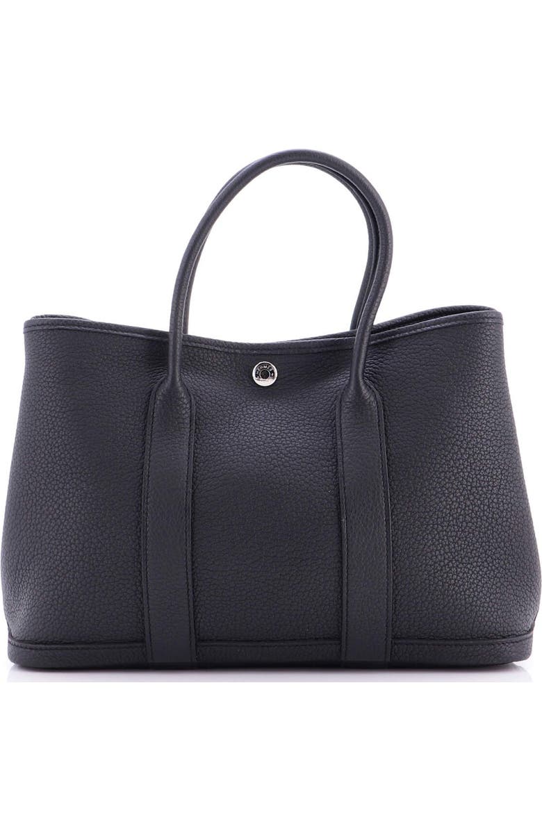 Pre-Owned Hermes Garden Party Tote Leather 30, Alternate, color, Noir