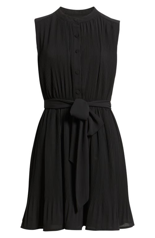 Sam Edelman Pleated Minidress In Black