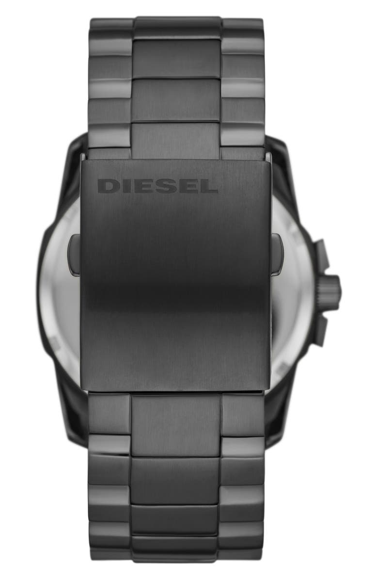 DIESEL<sup>®</sup> Master Cheif Chronograph Quartz Bracelet Watch, 43mm, Alternate, color, Gunmetal