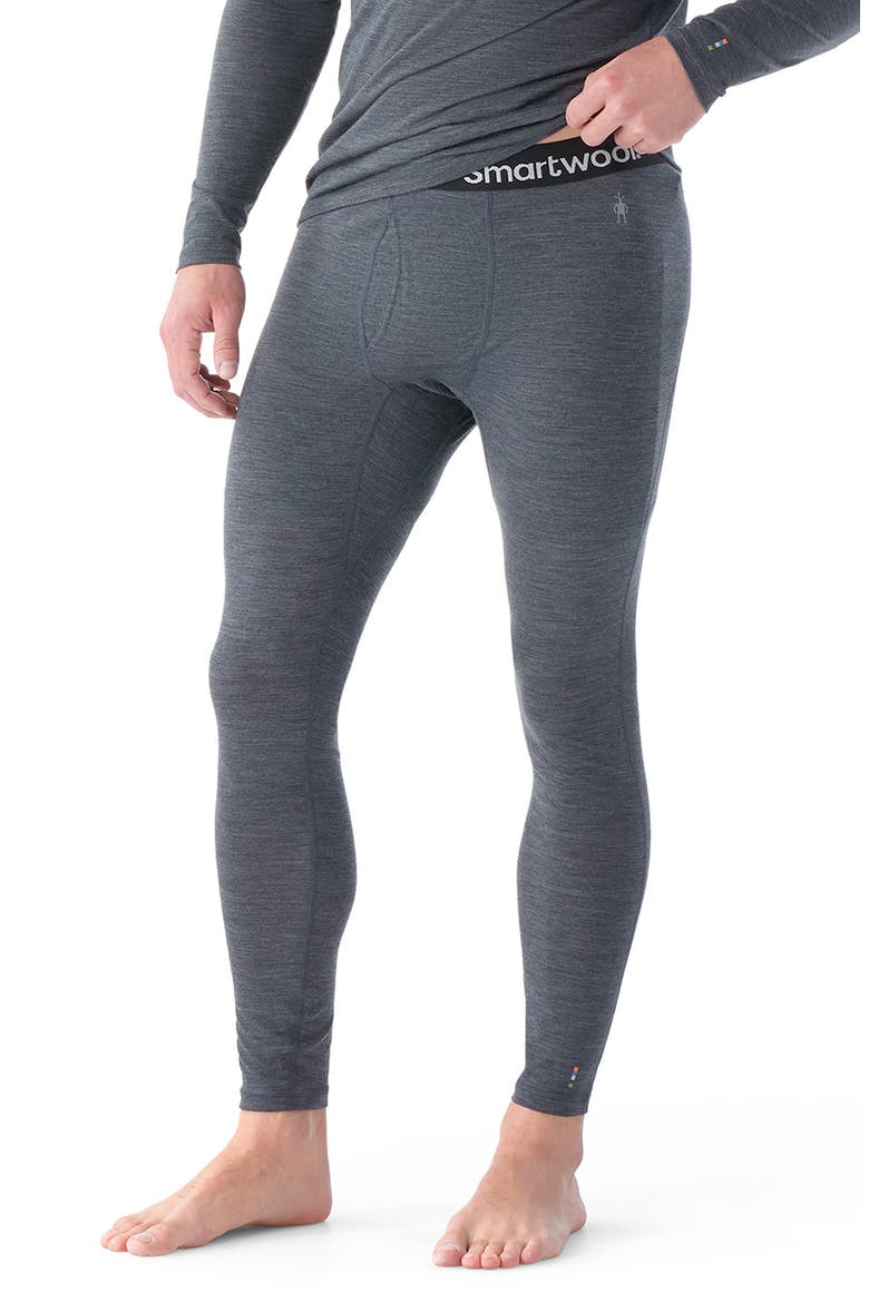 Classic All Season Merino Wool Blend Base Layer Bottoms, Main, color, IRON HEATHER