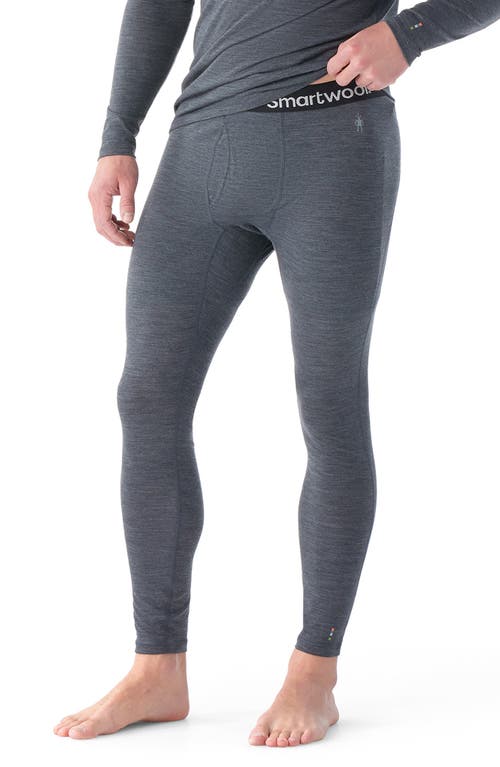 Smartwool Classic All Season Merino Wool Blend Base Layer Bottoms In Iron Heather