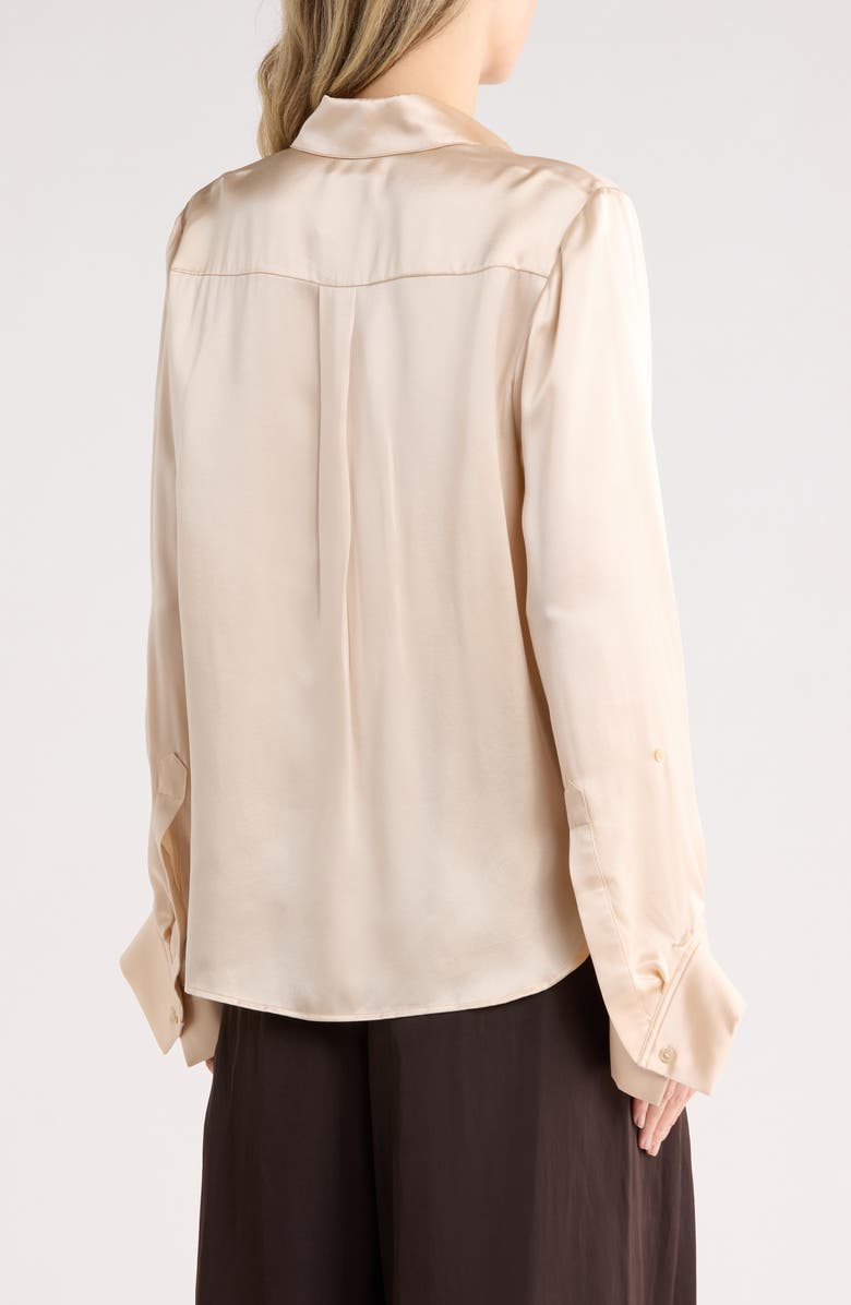 TWP Boyfriend Silk Button-Up Shirt, Alternate, color, Champagne