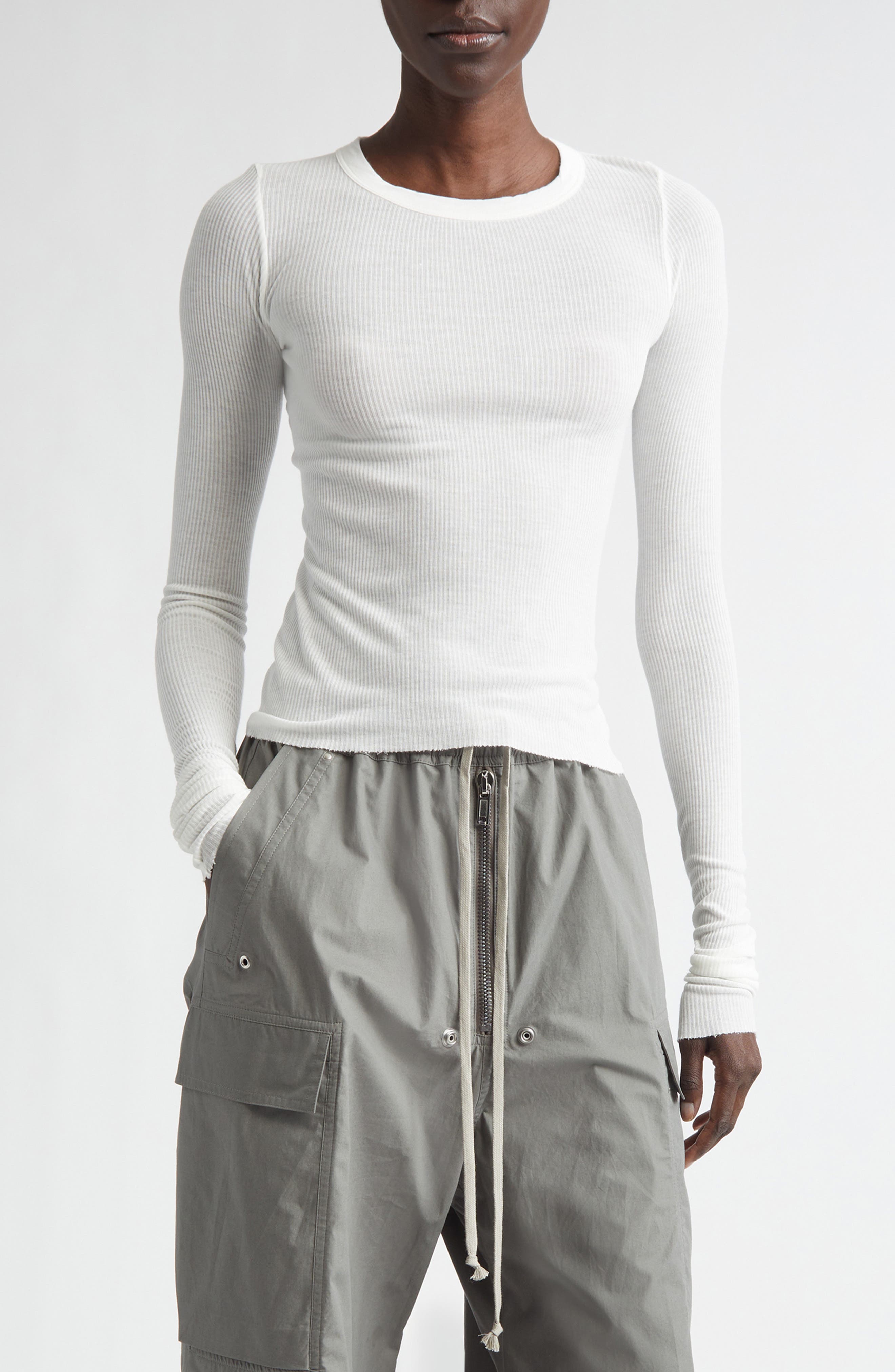Crop Rib Long Sleeve T-Shirt - image 3