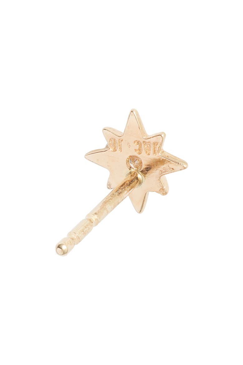 Jac & Jo Diamond Starburst Single Stud Earring, Alternate, color, GOLD