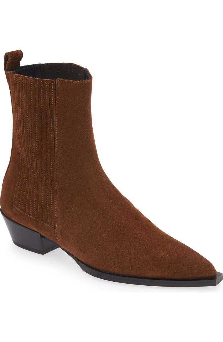 aeyde Belinda Pointed Toe Bootie, Main, color,