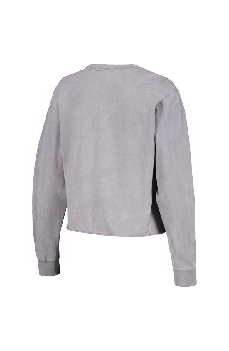 THE WILD COLLECTIVE Women's The Wild Collective Gray Golden State Warriors Band Cropped Long Sleeve T-Shirt, Alternate, color, Gray