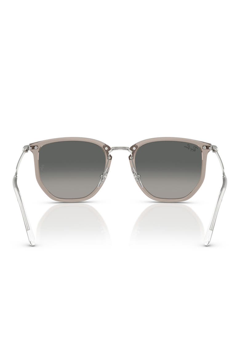 53mm Gradient Irregular Sunglasses, Alternate, color, TRANSPARENT GREY