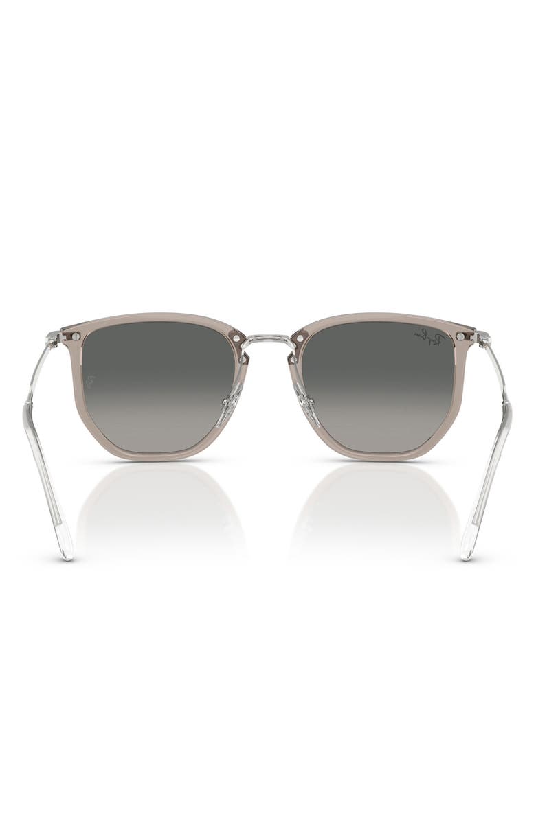 Ray-Ban 53mm Gradient Irregular Sunglasses, Alternate, color, Transparent Grey