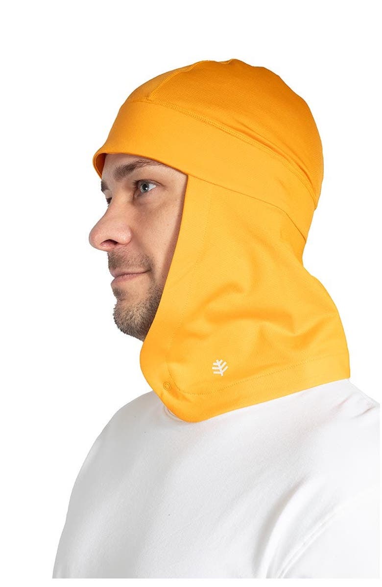 Coolibar Men's Drape Cap - UPF 50+ Sun Protection - Prismatic, Alternate, color, Apricot Crush