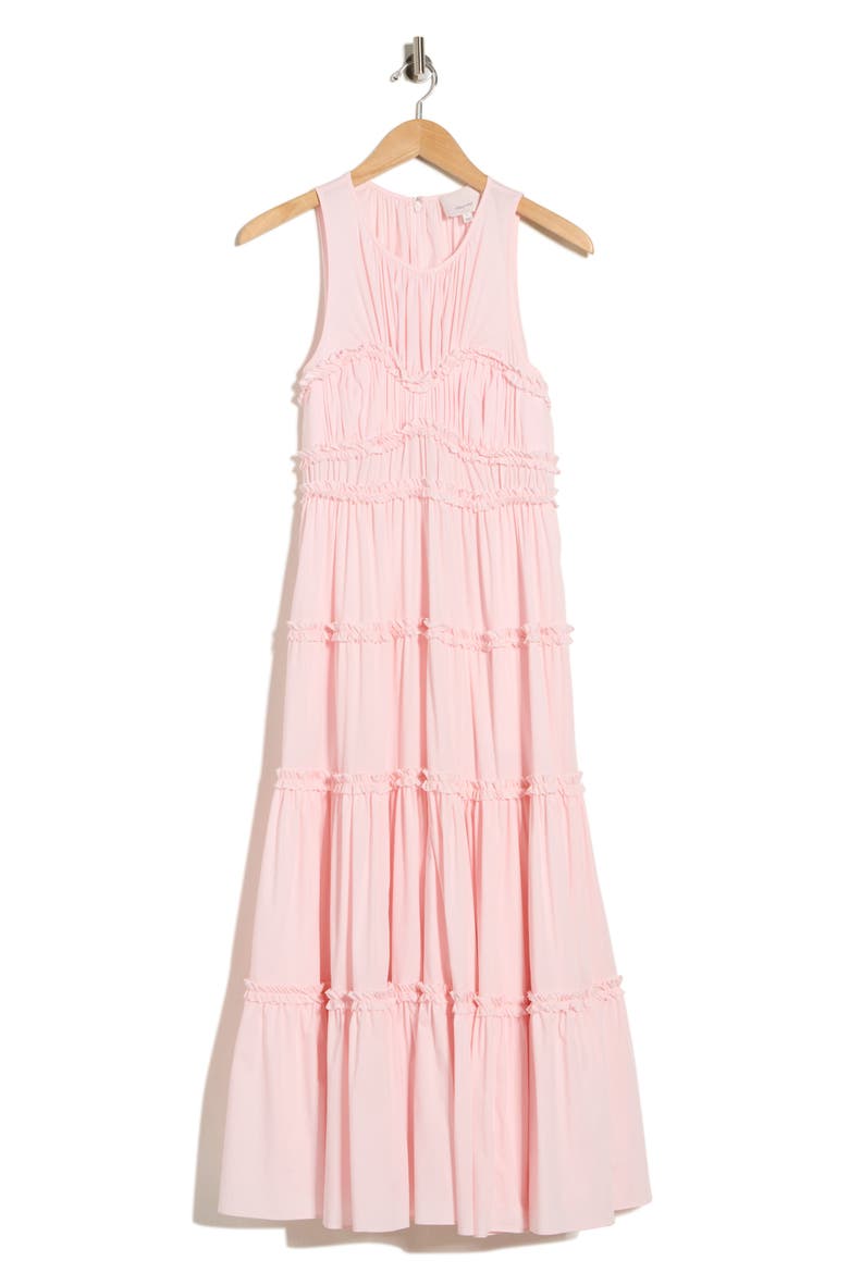 Sirrina Ruffle Tiered Dress, Alternate, color, PALE FLAMINGO