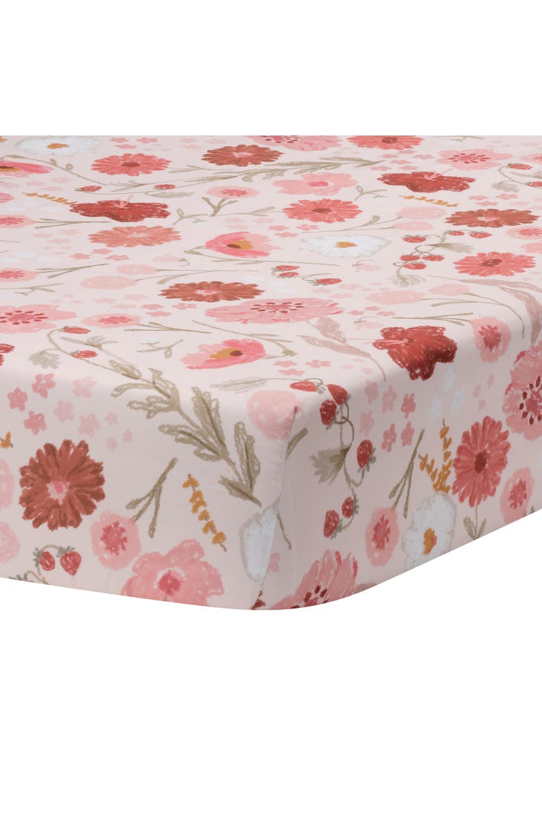 Flower Power 3-Piece Floral Baby Nursery Crib Bedding Set, Alternate, color, Pink