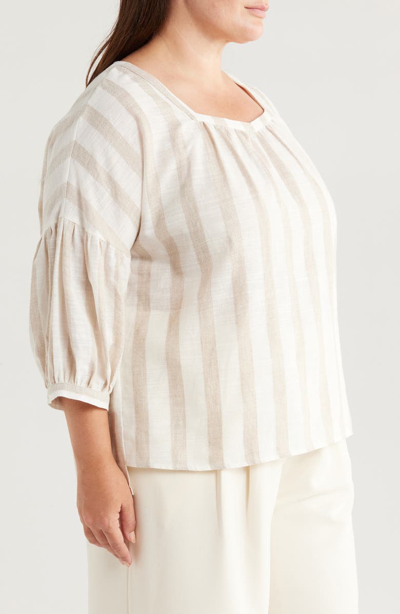 HARSHMAN Minka Stripe Linen Top, Alternate, color,
