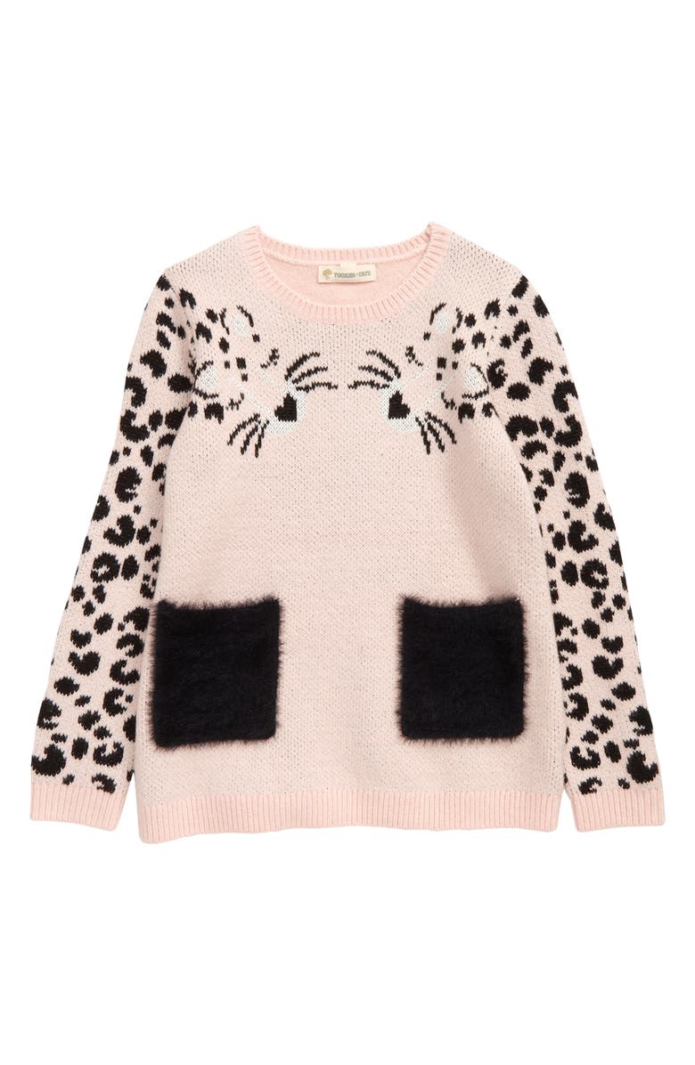 Tucker + Tate Kids' Intarsia Cat Sweater, Main, color,