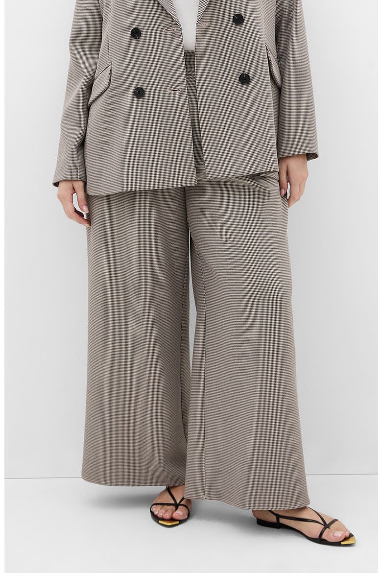 Hailey Houndstooth Wide Leg Pants, Main, color, NEUTRAL CHECK