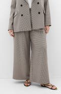 City Chic Hailey Houndstooth Wide Leg Pants