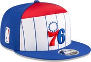 New Era Men's New Era White/Blue Philadelphia 76ers 2025 NBA Tip Off Split Panel 9FIFTY Snapback Hat