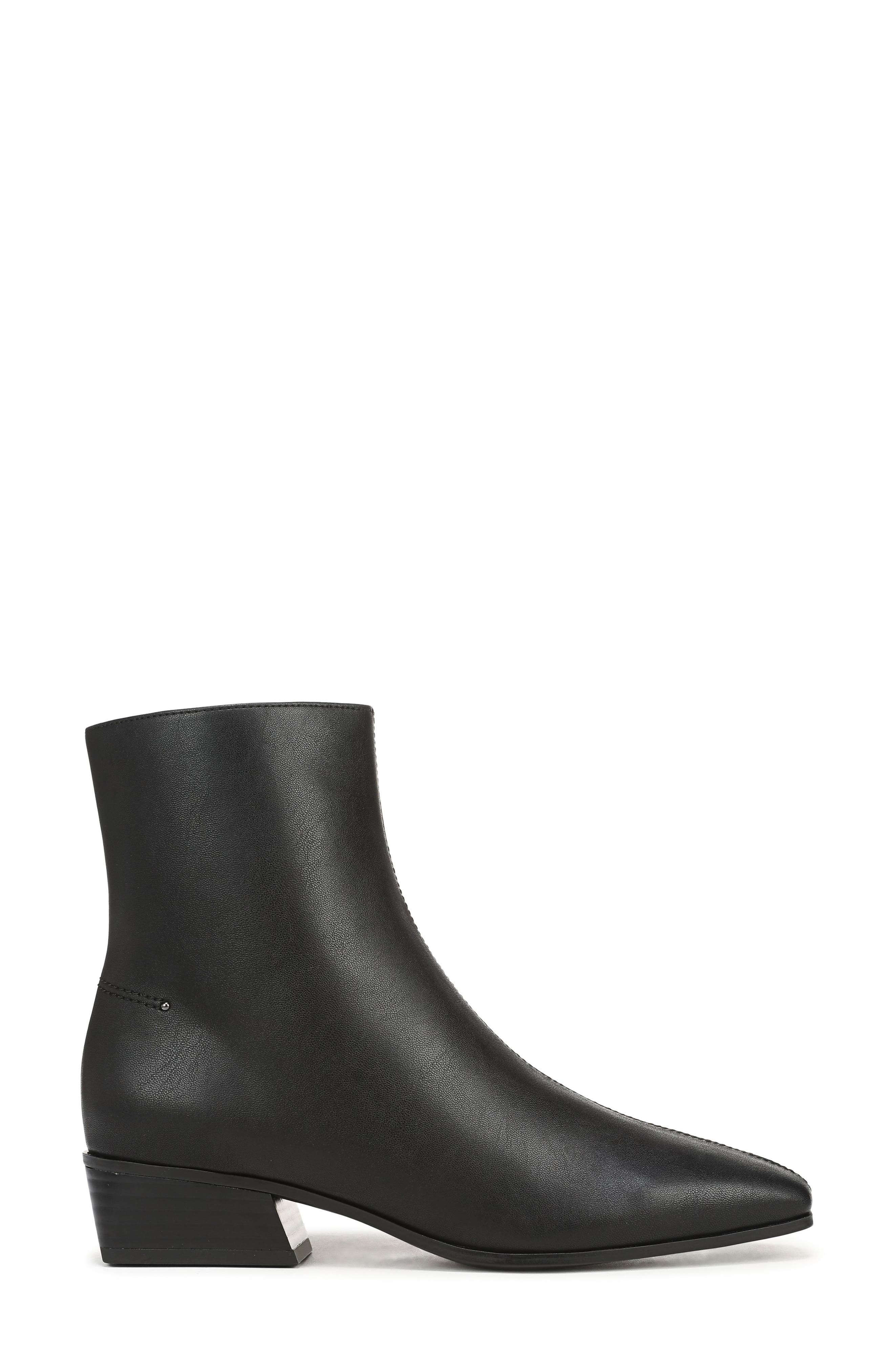 Finella Faux Leather Bootie, Alternate, color, BLACK