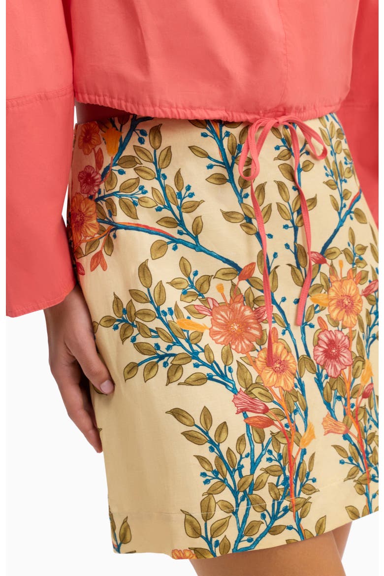 Cleo Printed Skirt, Alternate, color, Buttercream Multi