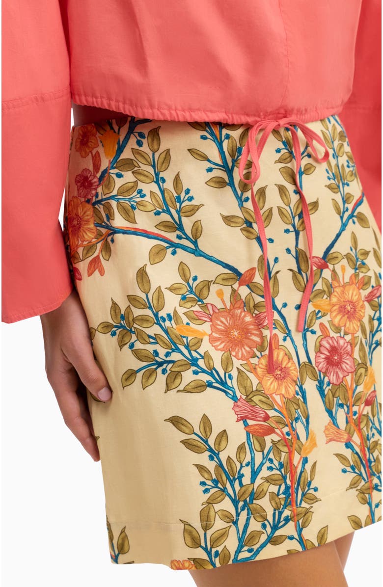 Rebecca Taylor Cleo Printed Skirt, Alternate, color, Buttercream Multi