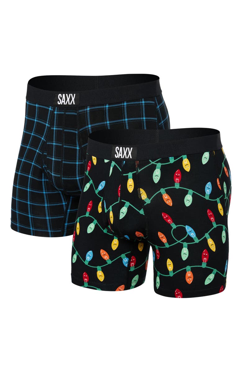 SAXX Assorted 2-Pack Ultra Super Soft Boxer Briefs, Alternate, color, Getta Watt/Wndowpane