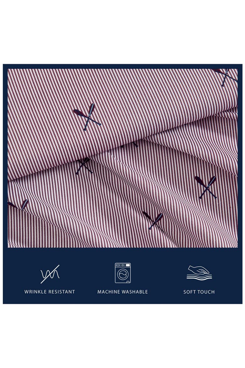 Heritage Plaid Microfiber Sheet Set, Alternate, color, DARK BLUE COXWAIN STRIPE