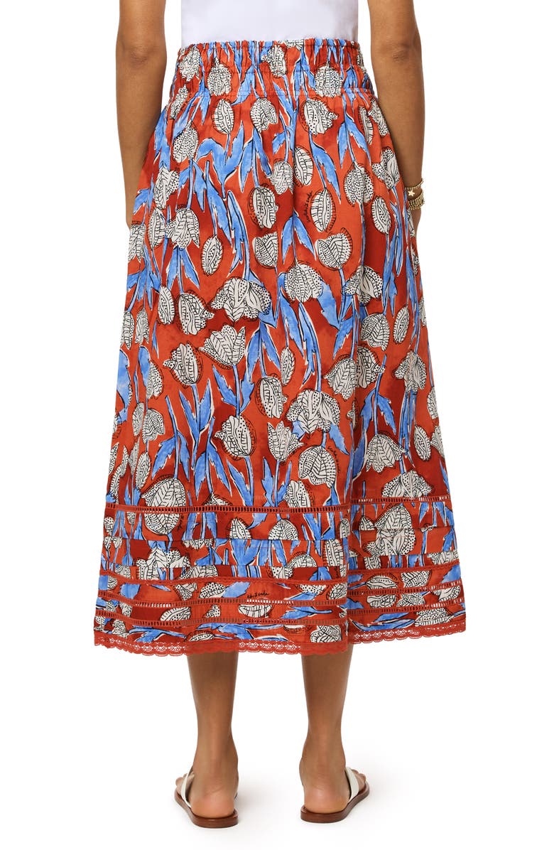 Scotch & Soda Floral Cotton Midi Skirt, Alternate, color, Floral Block