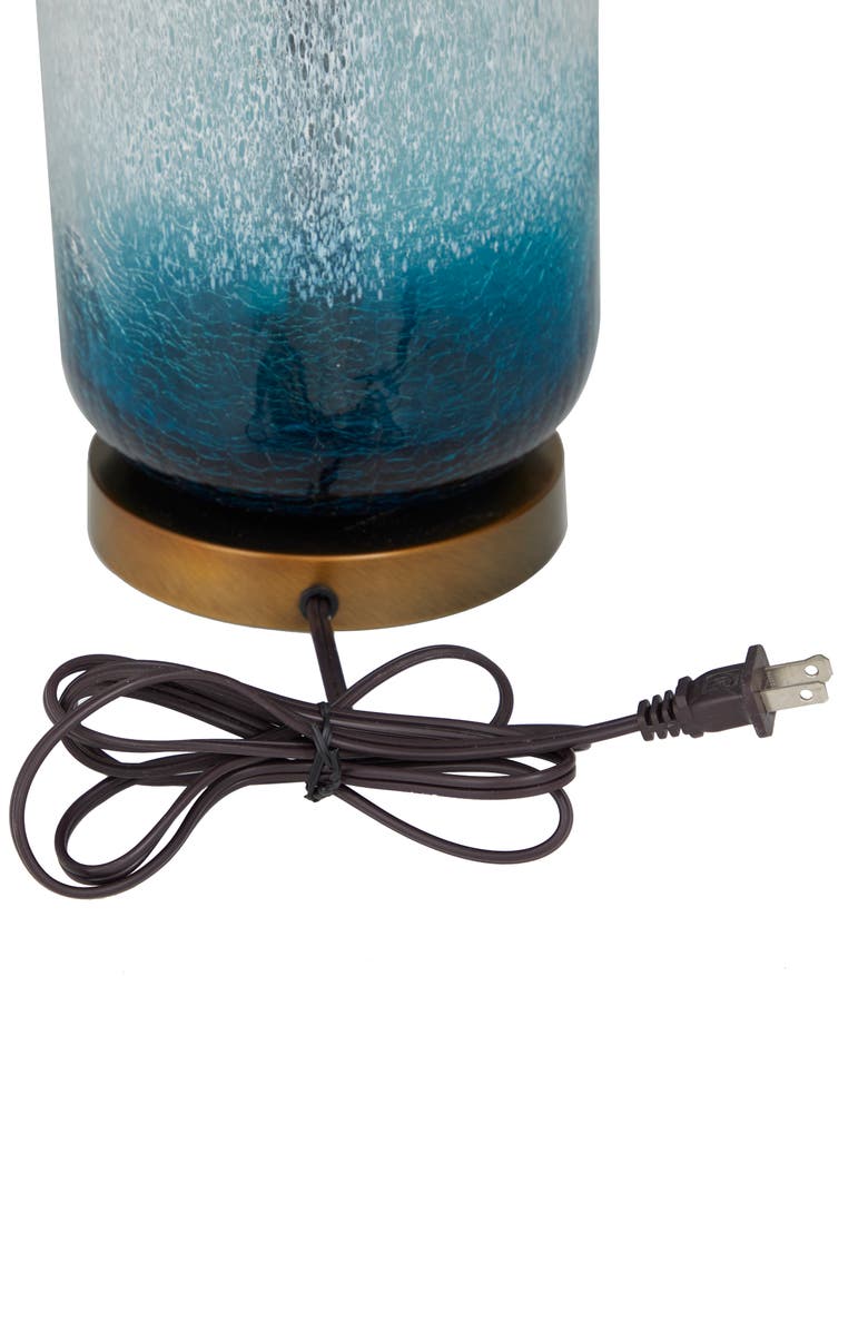 GINGER BIRCH STUDIO Blue Glass Coastal Table Lamp, Alternate, color,