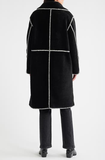 Blanket Stitch Fleece Coat