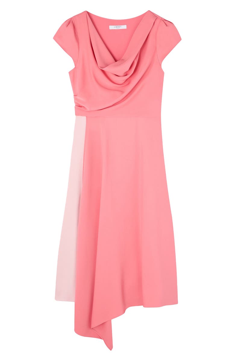 LK Bennett Moon Cap Sleeve Crepe Midi Dress, Alternate, color, Pink