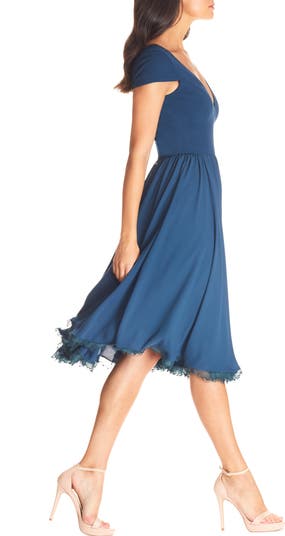 Corey Chiffon Fit & Flare Cocktail Dress