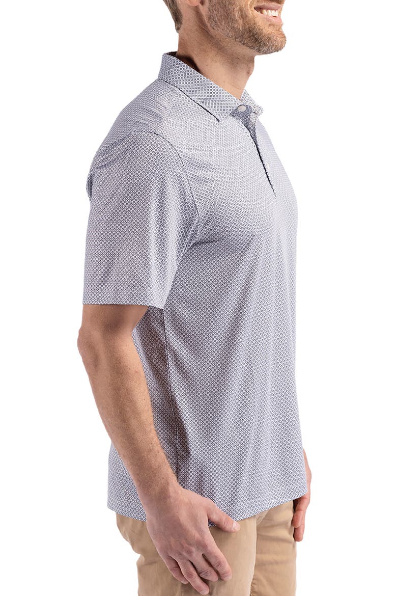 Pike Diamond Dot Print Polo, Alternate, color, BLACK
