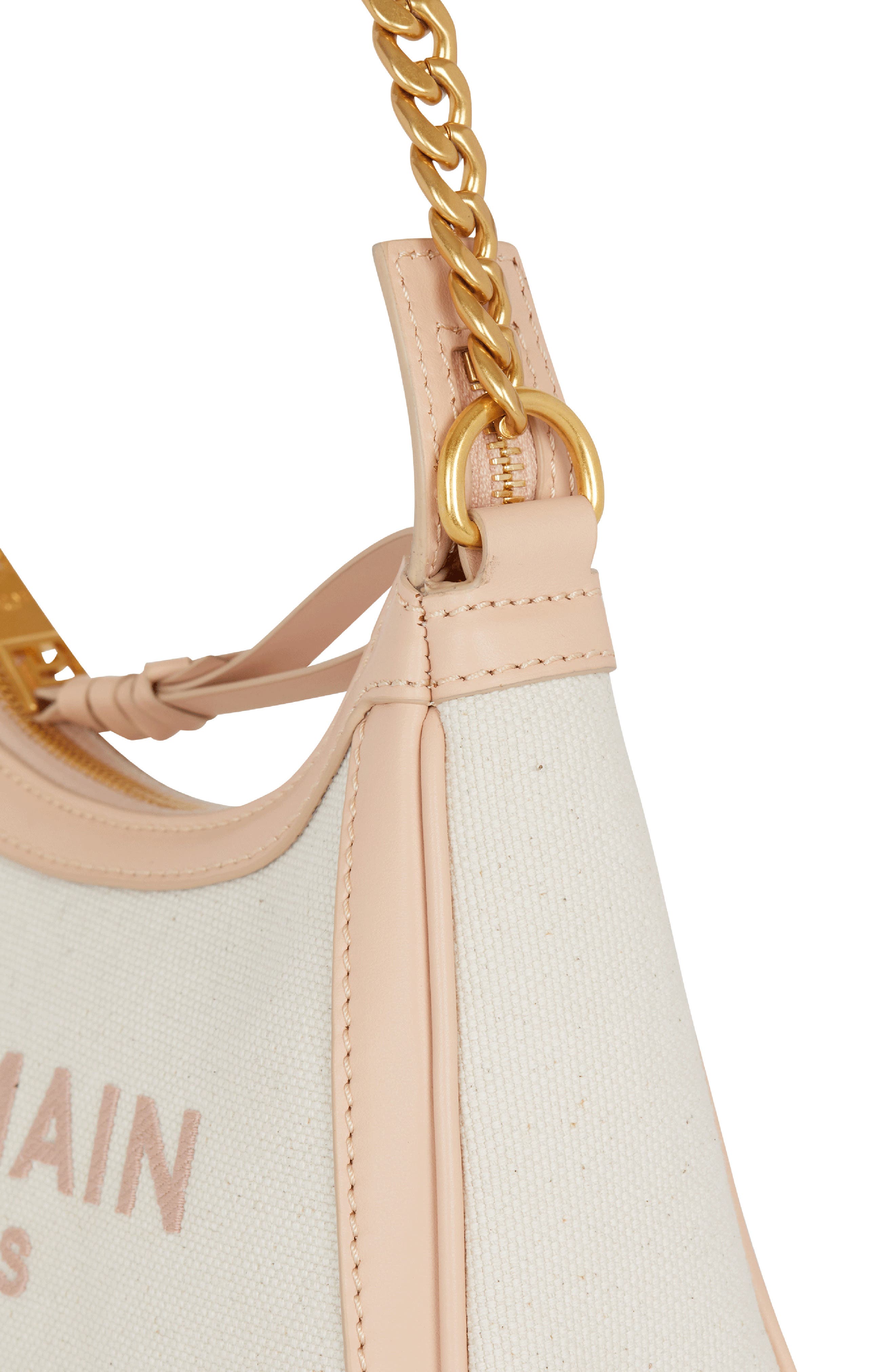 Balmain B-Army Canvas & Leather Shoulder Bag, Alternate, color, 