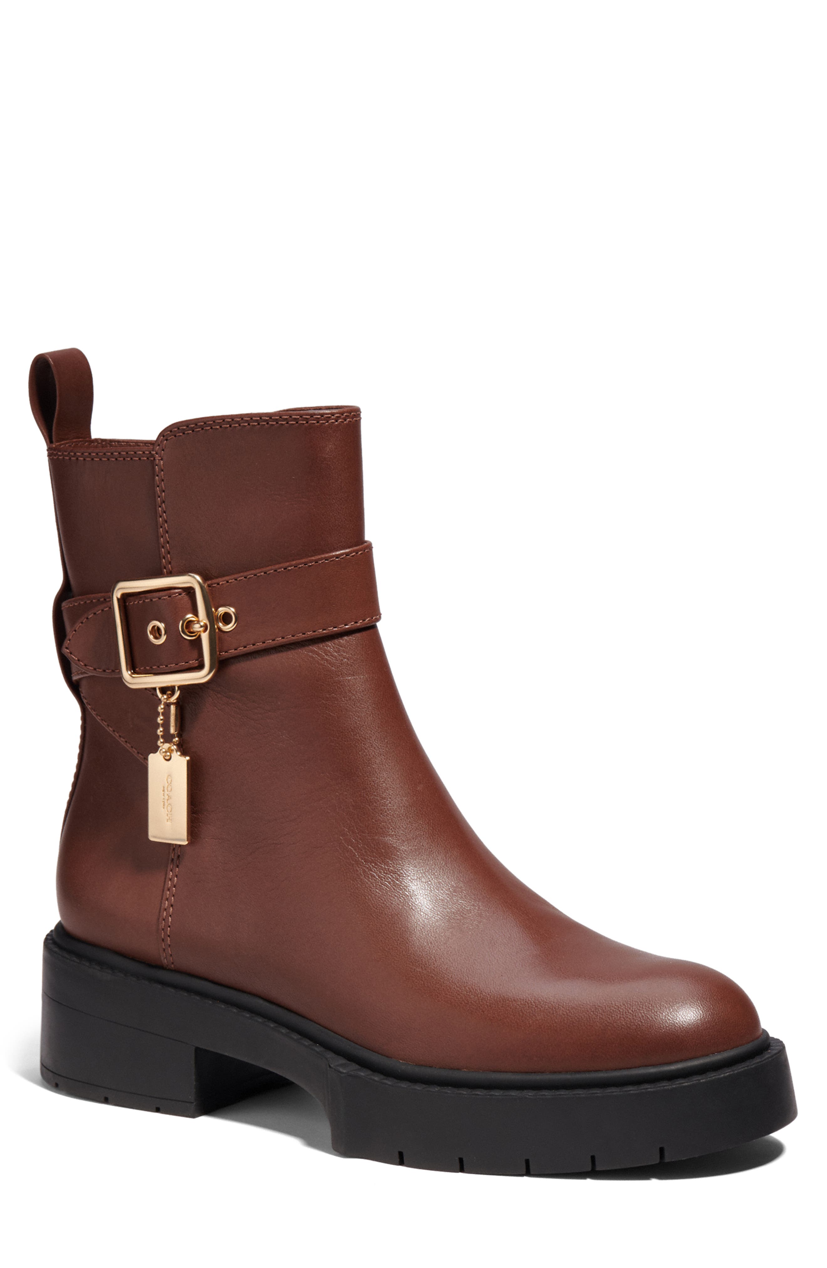 Lacey Bootie, Main, color, DARK SADDLE