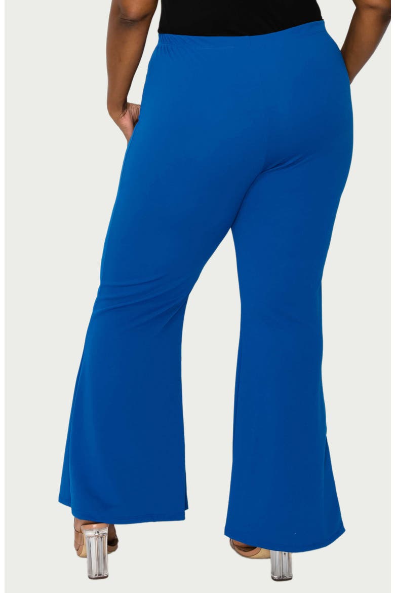 Button High Waist Flare Pants, Alternate, color, BLUE