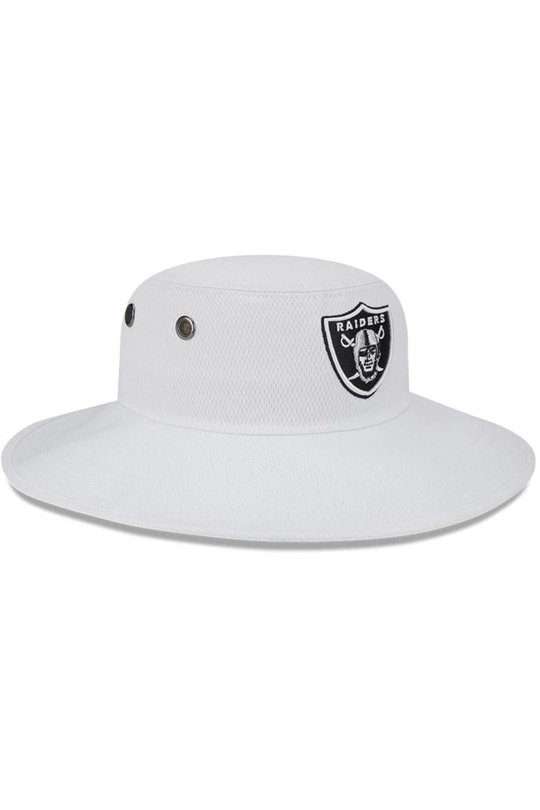 Men's New Era White Las Vegas Raiders 2023 NFL Training Camp Panama Bucket Hat, Alternate, color, White
